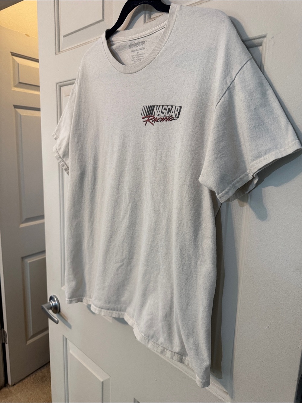 NASCAR White Short Sleeve Racing Logo Tee
